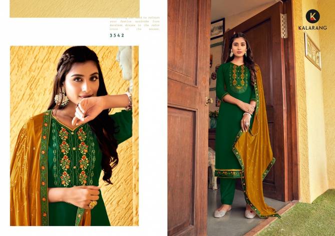 Kalarang Jannat 2 Fancy Festive Wear Silk With Heavy Work Designer Dress Material Collection
